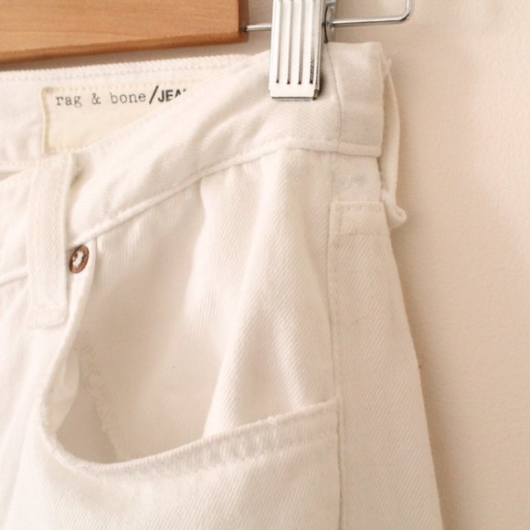 Rag & Bone Marilyn Crop Flare Jeans Distressed White Size 26 - Picture 6 of 9